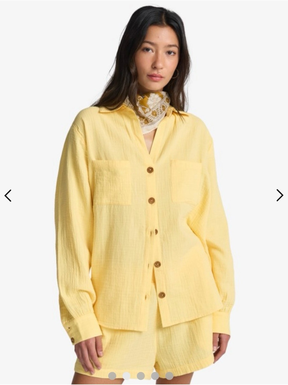 Billabong Pale Yellow Button-Up Set